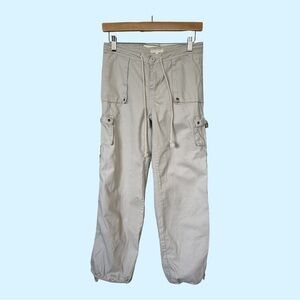 Vintage nPristine Low Rise Y2k Light Tan Khaki Ankle Tie Low Rise Cargo Pants XS